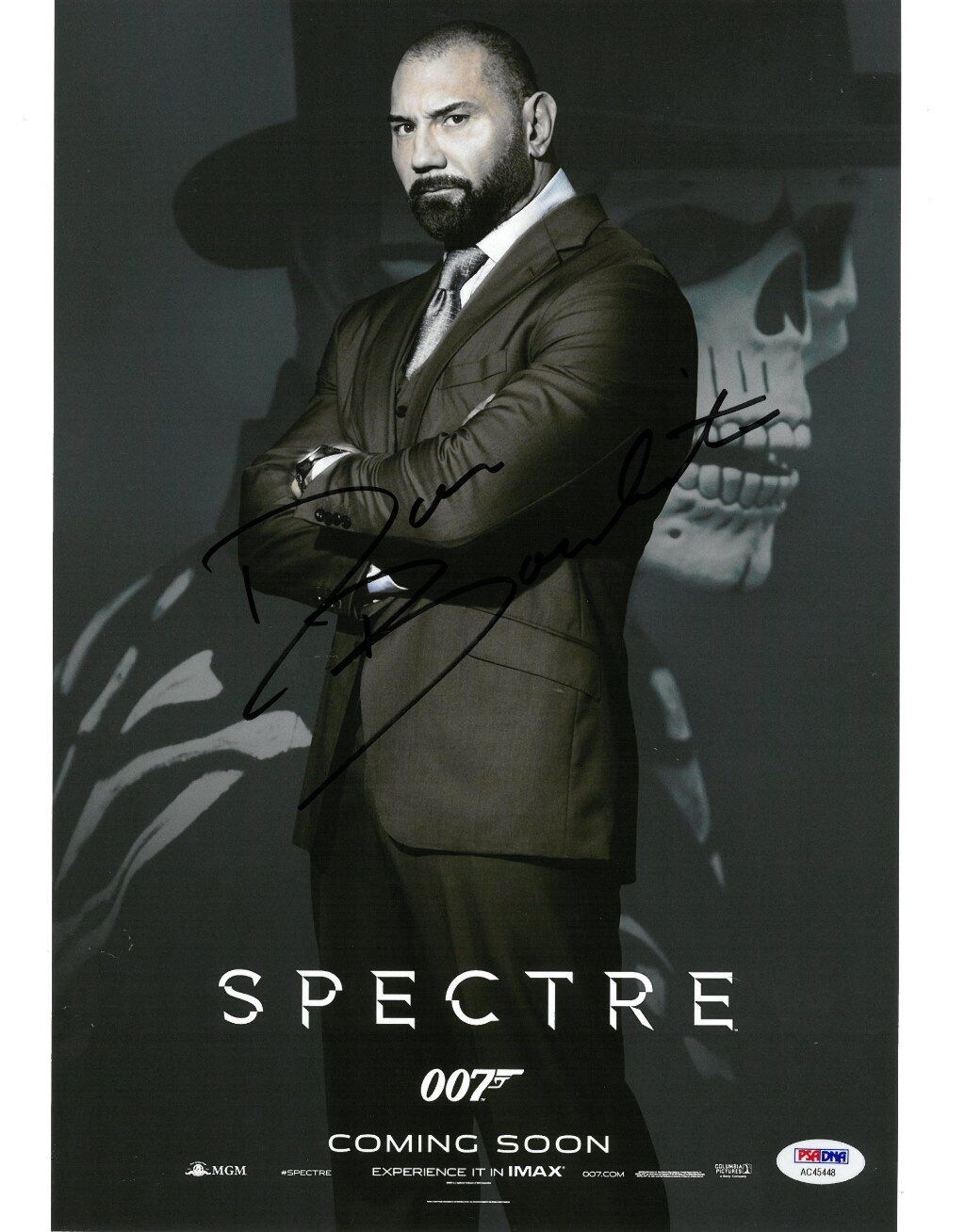 Dave Bautista Signed Spectre Authentic Autographed 11x14 Photo Poster painting PSA/DNA #AC45448