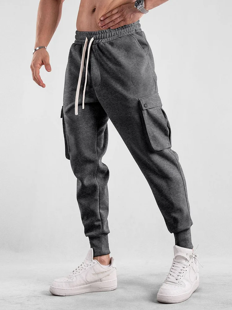 Men's Loose Double Pocket Workwear Trousers 