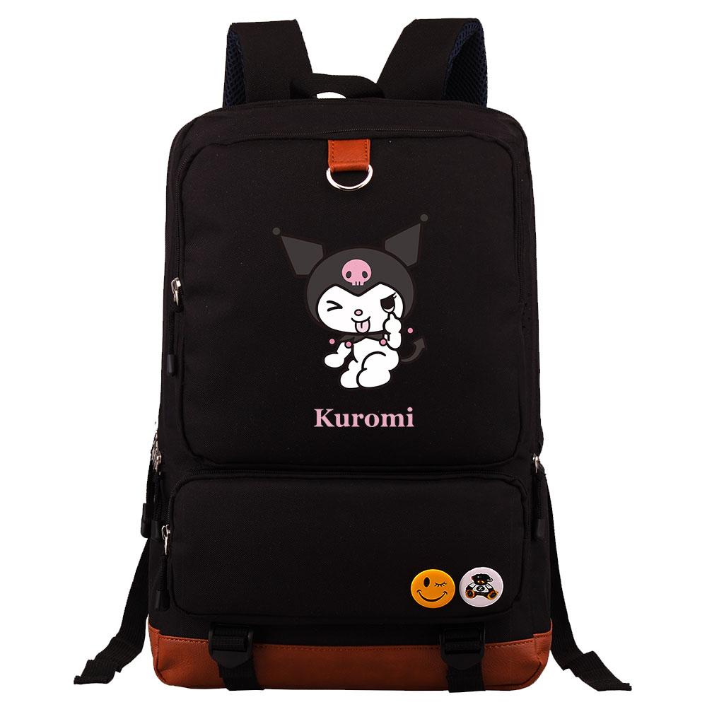 Mayoulove Kuromi Backpack Lightweight Design with Cute Print for School and Outdoor Activities-Mayoulove