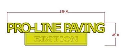 PRO-LINE PAVING Emblem Fender Badge-Custom-5pcs(Silver/Red)