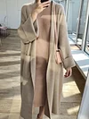 Casual Plain Loose Long Sleeve Cardigan Coat