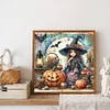 Diamond Painting-DIY Full Round Drill Halloween Pumpkin Girl