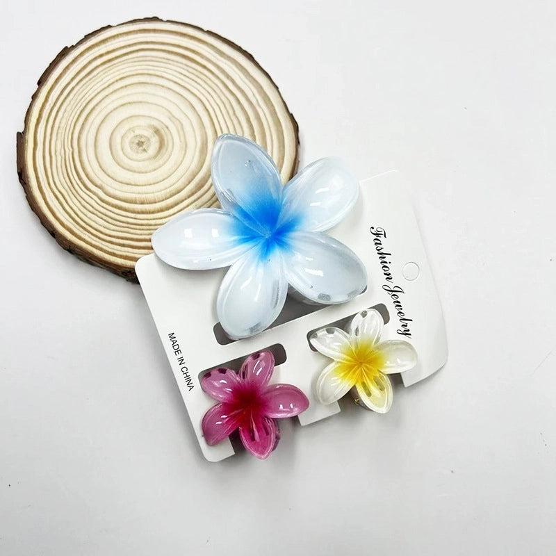 Vacation Modern Style Women’s Flower Resin Hair Claws