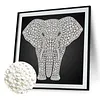 DIY Pearl Painting Elephant for Home Wall Decor(25x25cm)