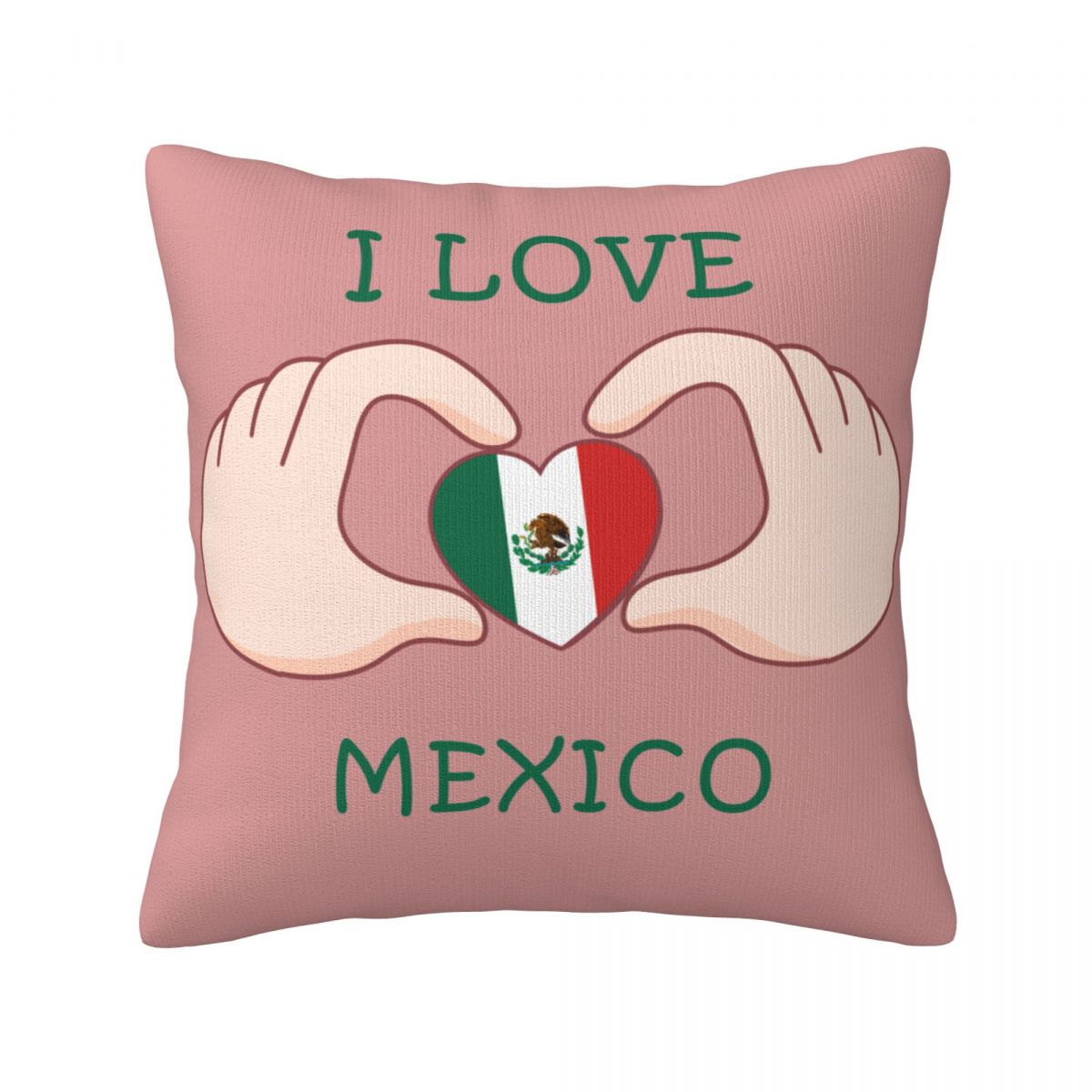I Love Mexico Throw Pillow Covers 18x18