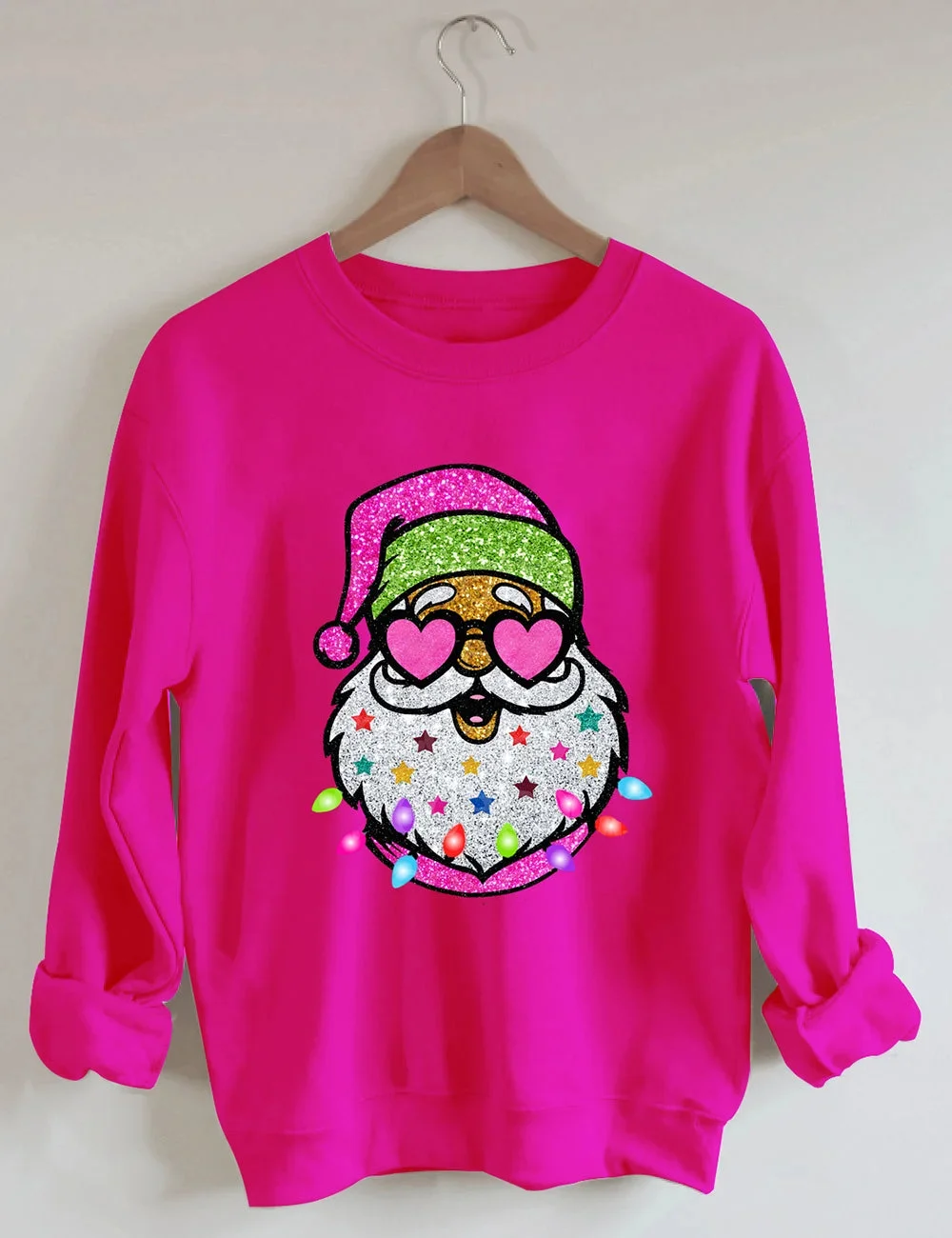 Santa With Sunglasses Sweatshirt