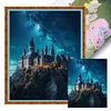 (Multi Style)[Multi-Style]Witch-Full Embroidery 3 strands 11CT Stamped Cross Stitch-50*50CM