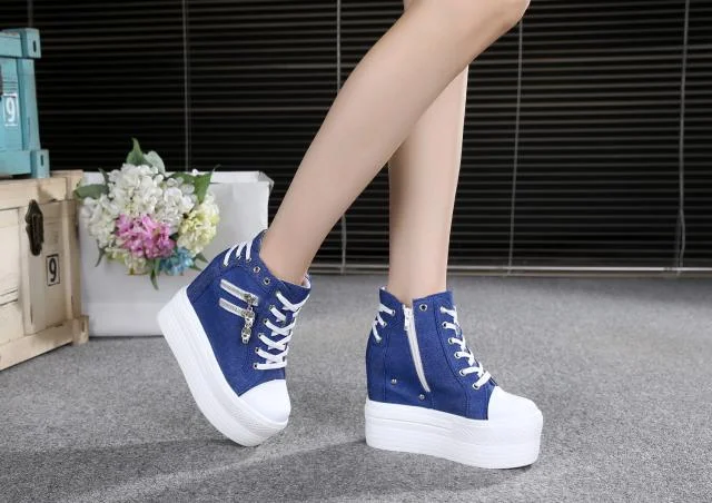 NEW Brand Hidden Heels Platform Sneakers Women Breathable Air Wedge Sock Shoes Woman Casual Ladies Boots Zapatos Mujer 2022 W05