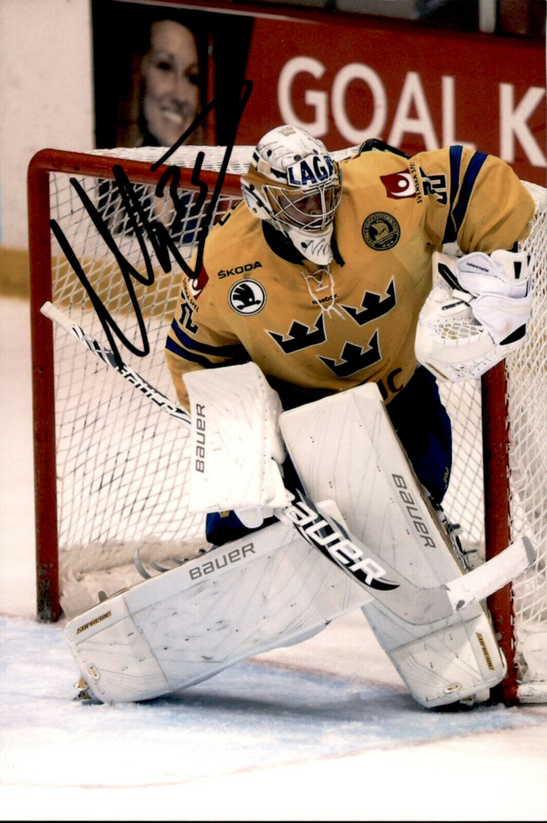 Niklas Lundstrom SIGNED 4x6 Photo Poster painting TEAM SWEDEN / ST LOUIS BLUES #2