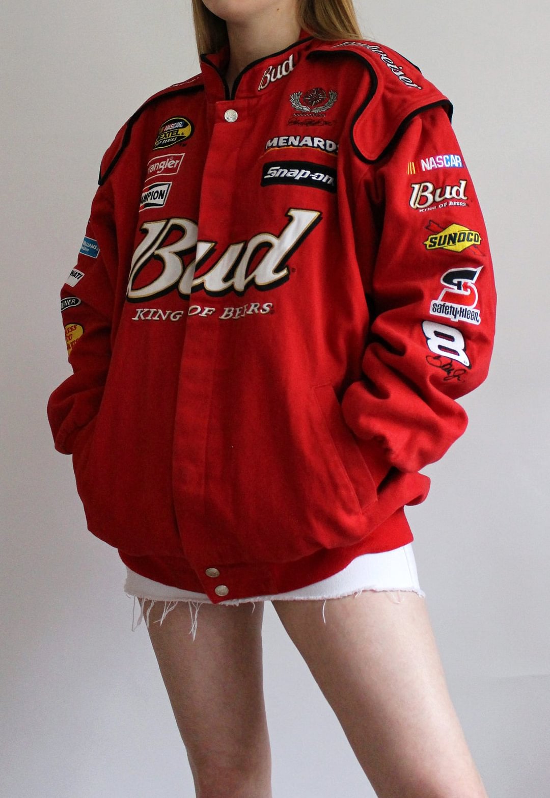 Vintage Red Chase Authentics Budweiser Racing Jacket