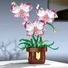 Artificial Flower Building Blocks for Adults Women for Home Office Decor(Orchid)