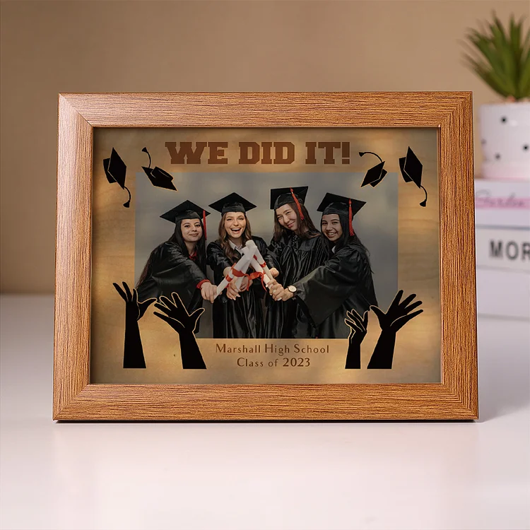 2024 Graduation Gifts Personalized Photo Frame Light Shadow Box 