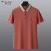 Embroidered Breathable Business Casual Solid Color Polo Shirt