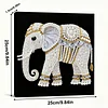 DIY Pearl Painting Elephant for Home Decor with Frame(25x25cm)