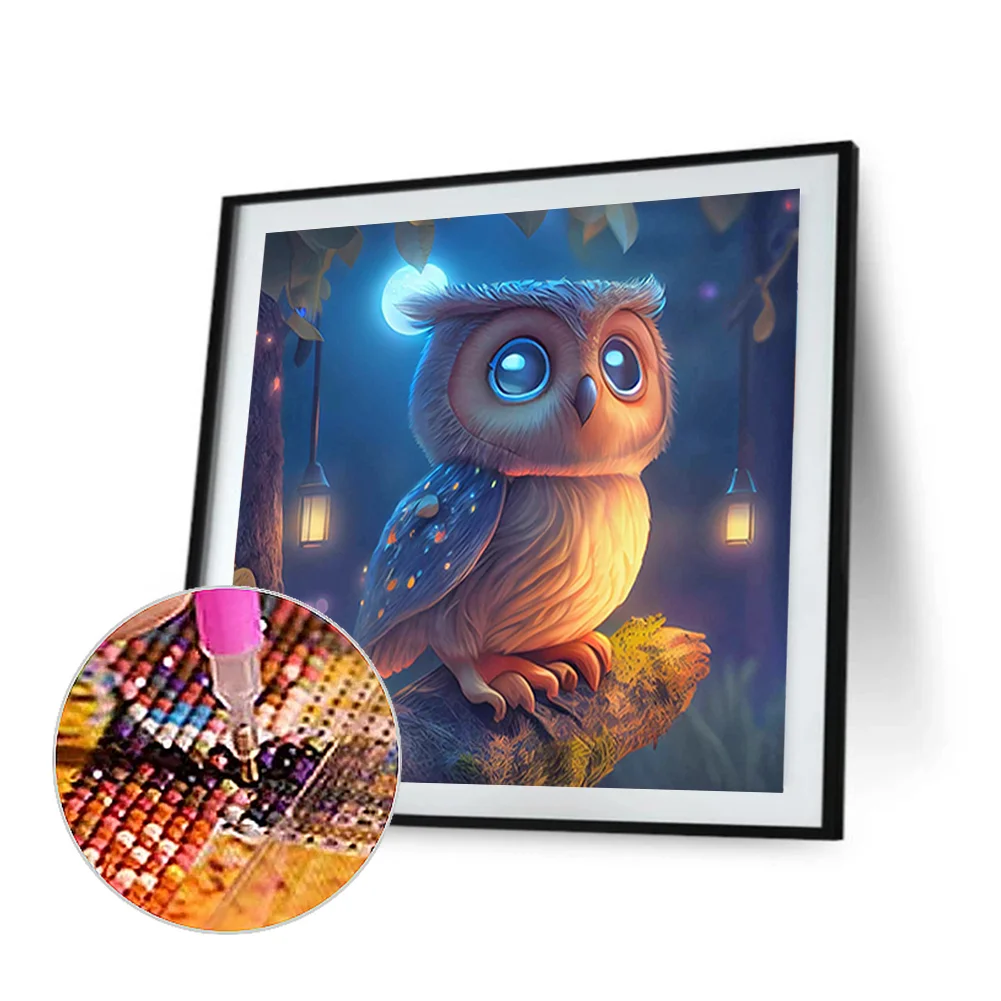 Diamond Painting - Full Round Drill - Owl(Canvas|30*30cm)
