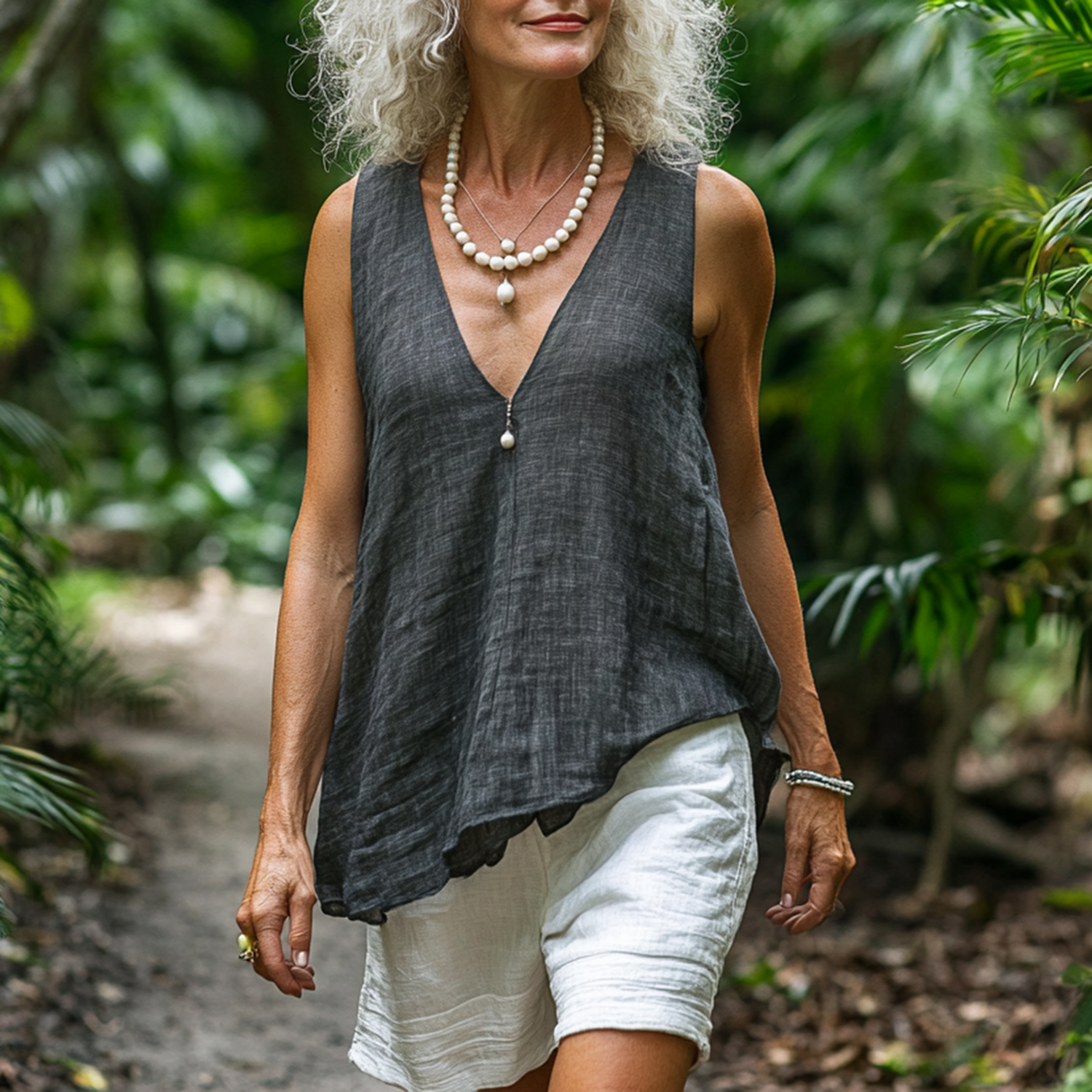 Women's Linen Vest Elegant And Comfortable Breathable Holiday Cotton And Linen Vest Home Daily Basic Sleeveless Top