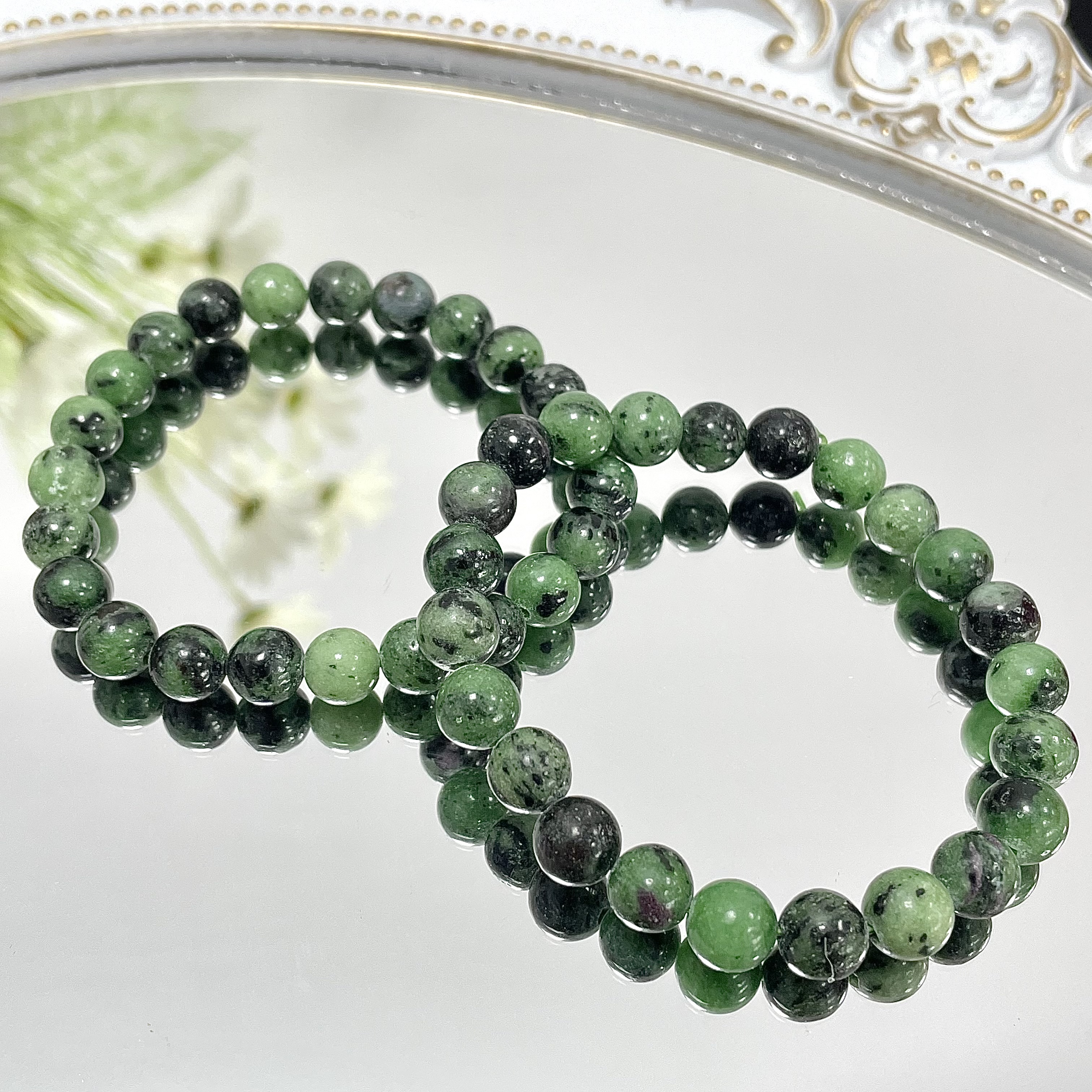 Ruby in Zoisite Bracelet 6mm/8mm