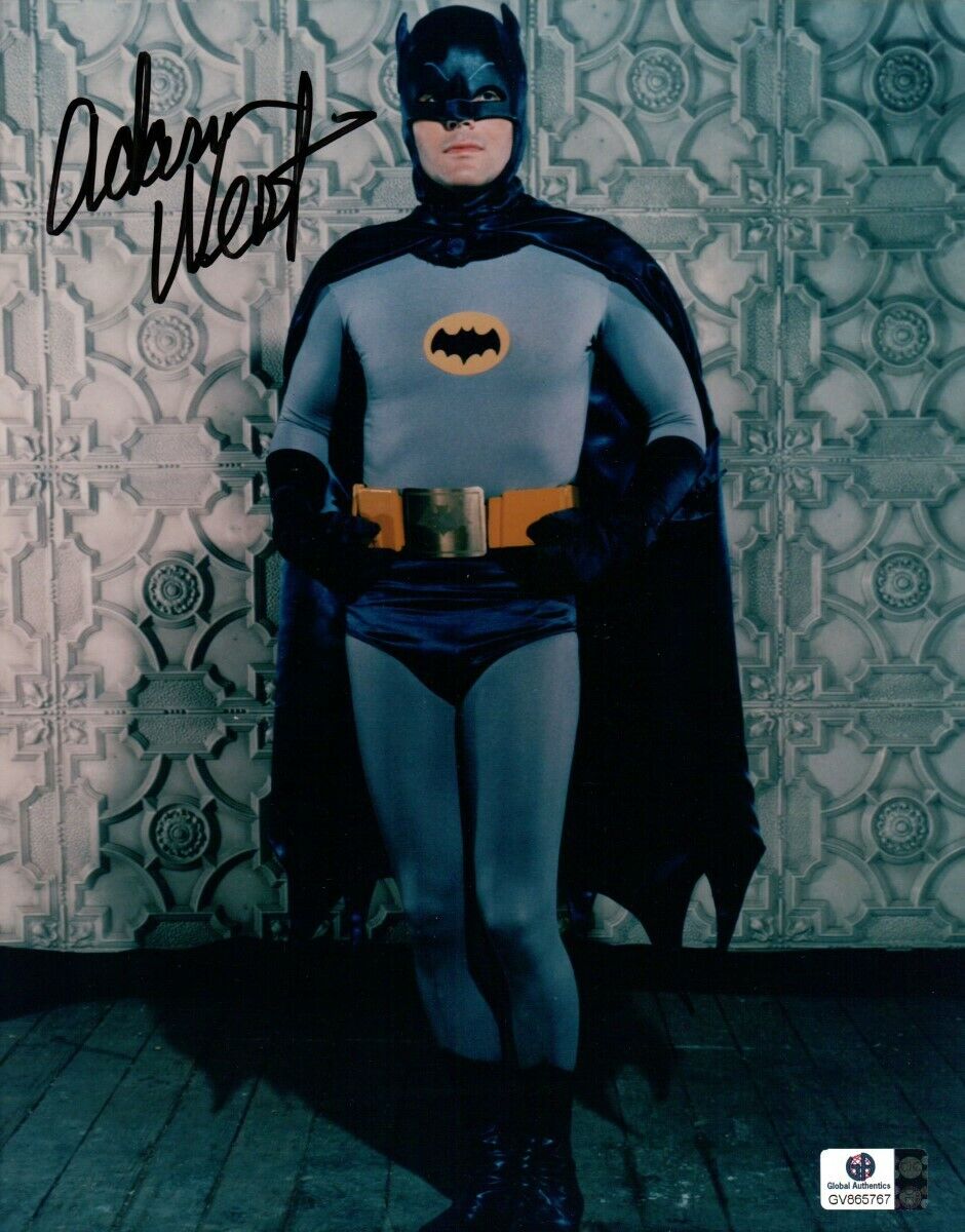 Adam West Signed Autographed 8X10 Photo Poster painting Batman Pose Against Wall Color GA