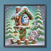 Diamond Painting - Partial Special Shaped Drill - Winter Birdhouse(Canvas|30*30cm)