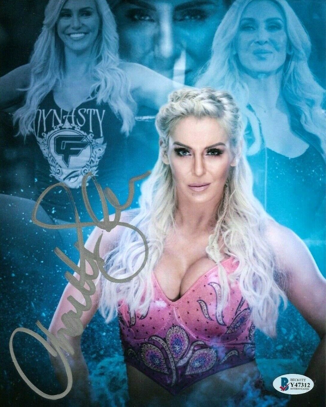 WWE CHARLOTTE FLAIR HAND SIGNED AUTOGRAPHED 8X10 Photo Poster painting WITH PROOF BECKETT COA 11