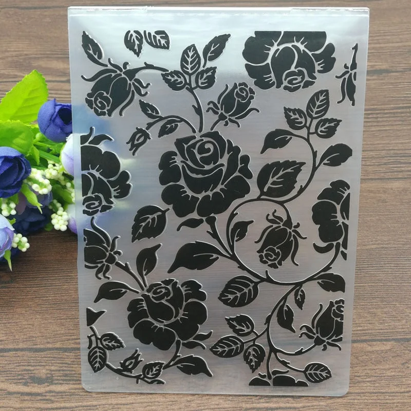 Roses Plastic Embossing Folders for DIY Scrapbooking Paper Craft/Card Making Decoration Supplies
