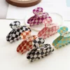 Colorful Chessboard Hair Clip Claw