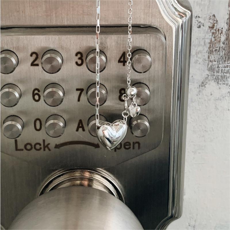 925 Sterling Silver Korean Tulip Geometric Silver Electroplating Necklaces