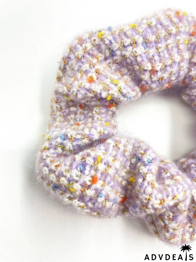 Colorful Knit Scrunchie