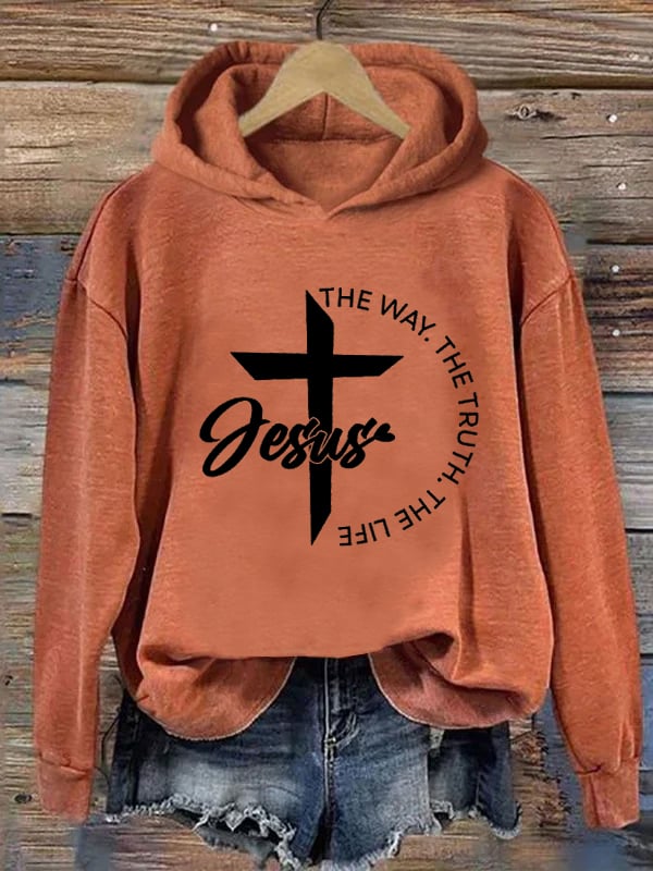Women's Jesus The Way The Truth The Life Hooded Sweatshirt