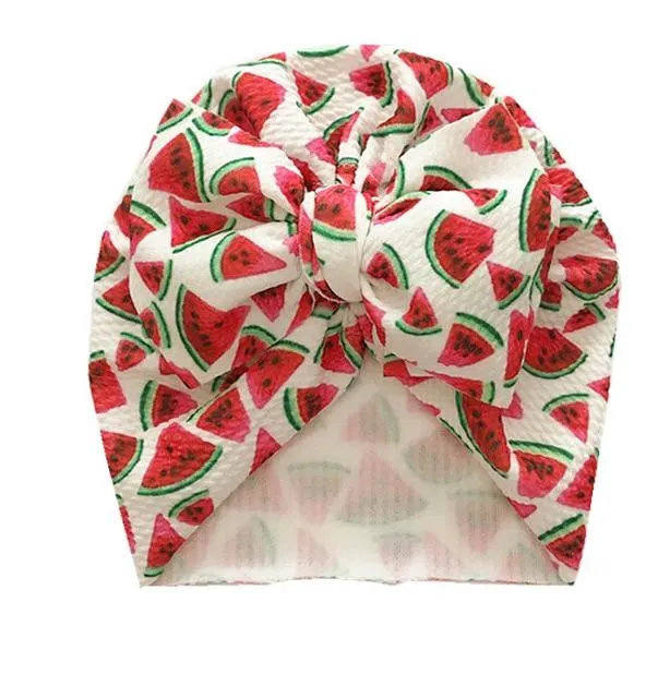 2019 Baby Accessories Cute Newborn Baby Infant Girl Boys Toddler Comfy Bowknot Hospital Cap Beanie Hat Colorful Caps Kids Gifts