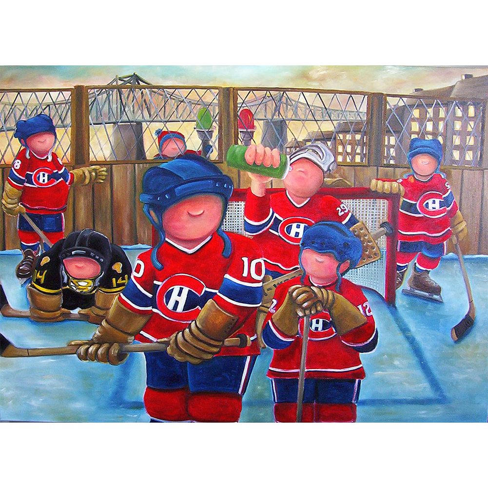 Horror Hockey Sportman - Full Round - Diamond Painting(30*40cm)
