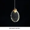 Modern LED Pendant Light Chandelier Long Hanging Light Gold for Office Entrances