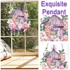 DIY Flower Bird Cage Diamond Painting Pendant