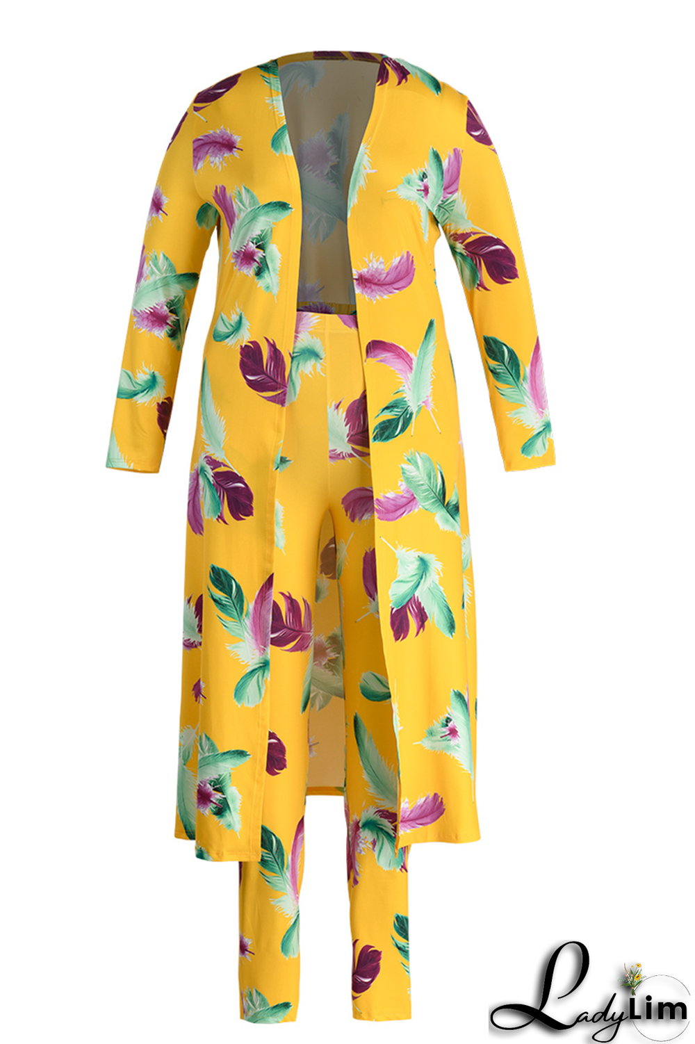 Camouflage Fashion Casual Street Vacation Print Printing cardigan Plus Size Two Pieces