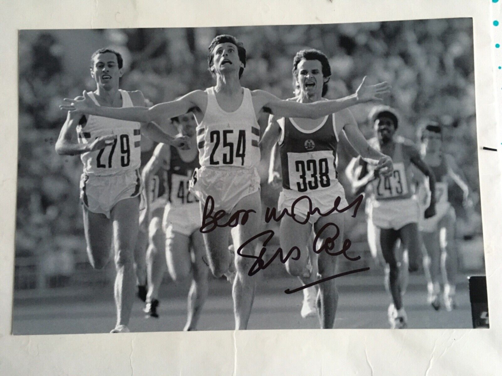 Sebastian Coe Signed Autograph Photo Poster painting 12x 8 Olympic Los Angeles 1984 1500m