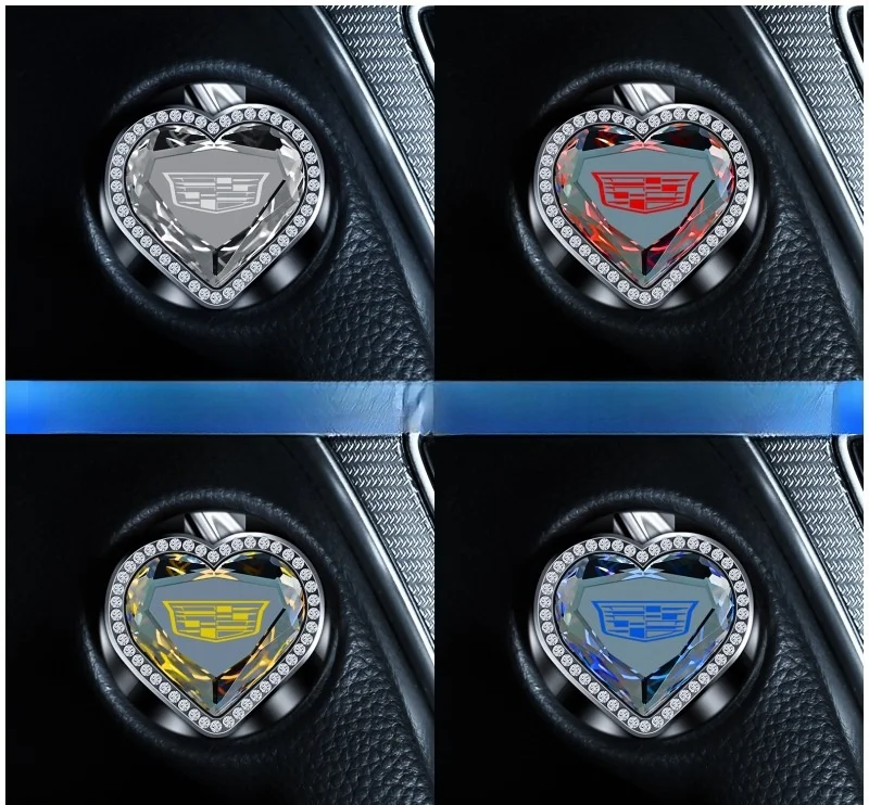 "Crystal Heart" car one-button start protective cover