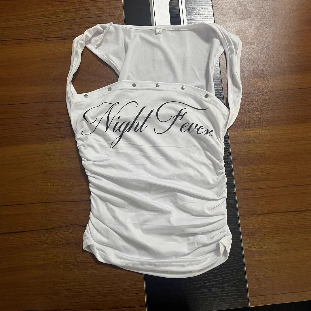 Athvotar Athvotar Lady In Fashion Trend Umbilly T-Shirt Niche Design Sexy Body Sling Vest