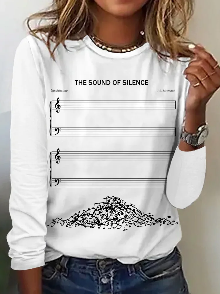 Comstylish The Sound Of Silence Art Music Long Sleeve T Shirt