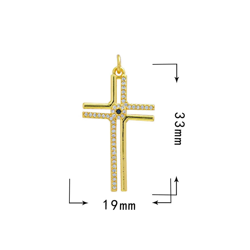 1 Piece 18*20.5mm 19*33mm Copper Zircon Star Moon Heart Shape Pendant