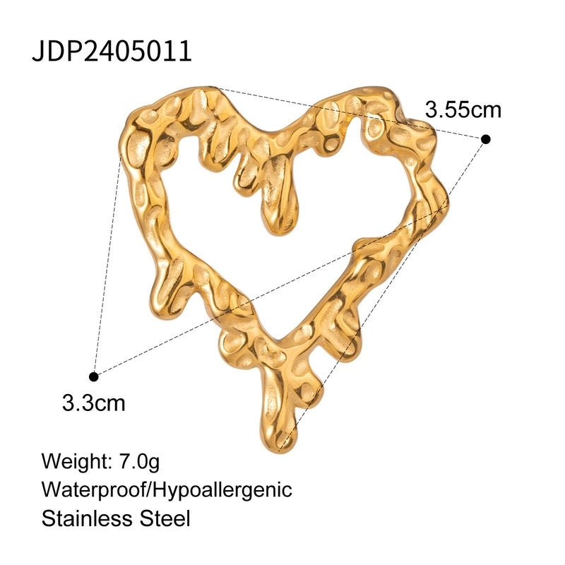 1 Piece 304 Stainless Steel Cross Heart Shape Jewelry Accessories Pendant