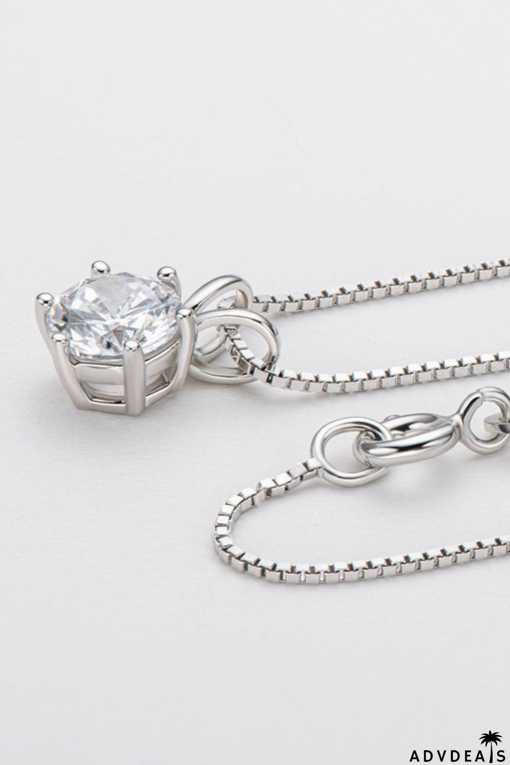 925 Sterling Silver 1 Carat Moissanite Pendant Necklace