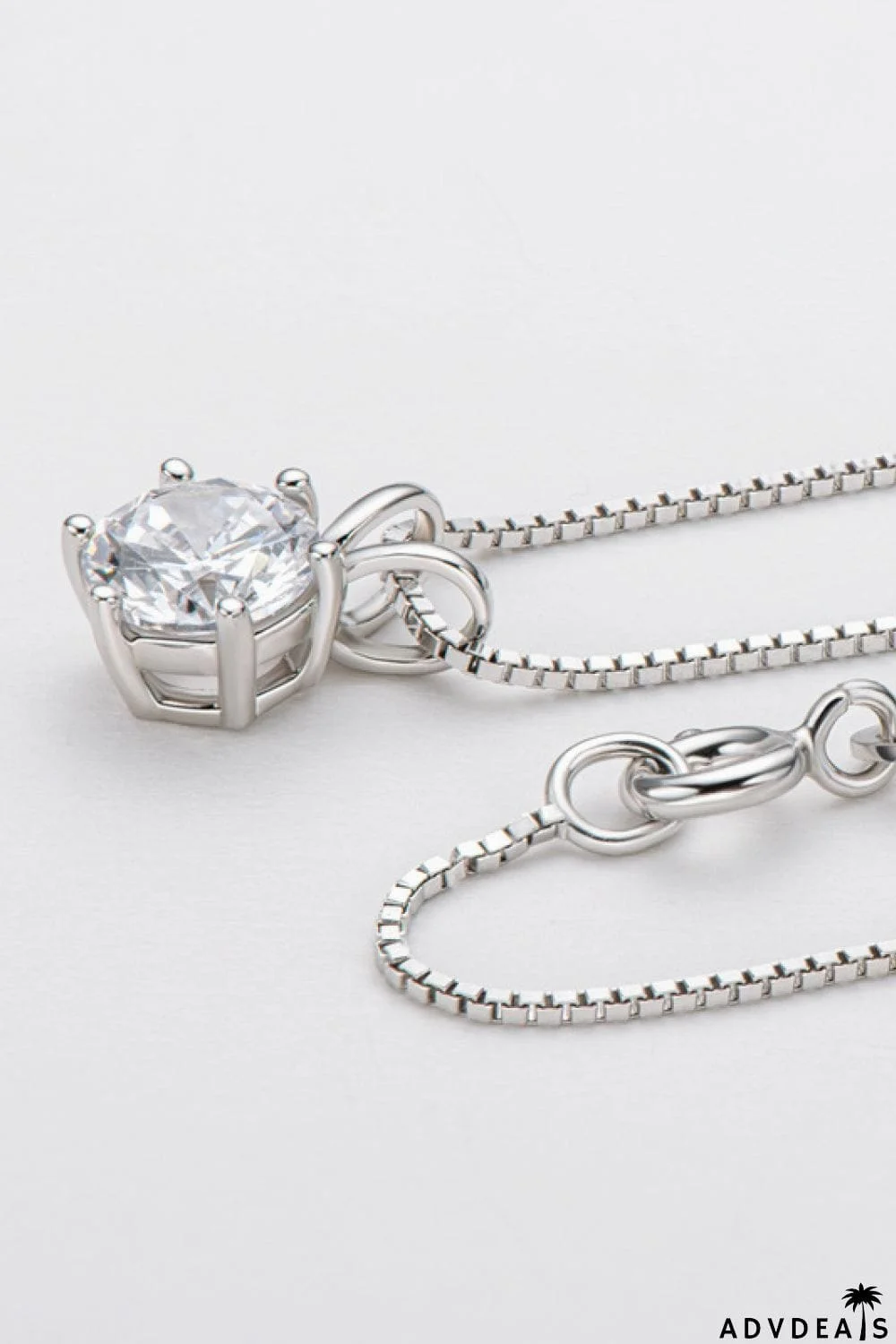 925 Sterling Silver 1 Carat Moissanite Pendant Necklace