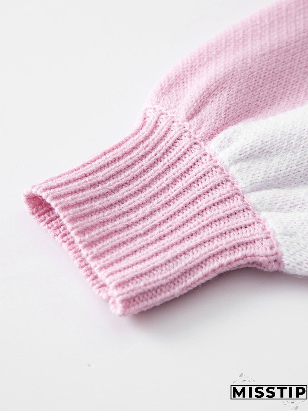 Checkered Pattern Knit Sweater for Women