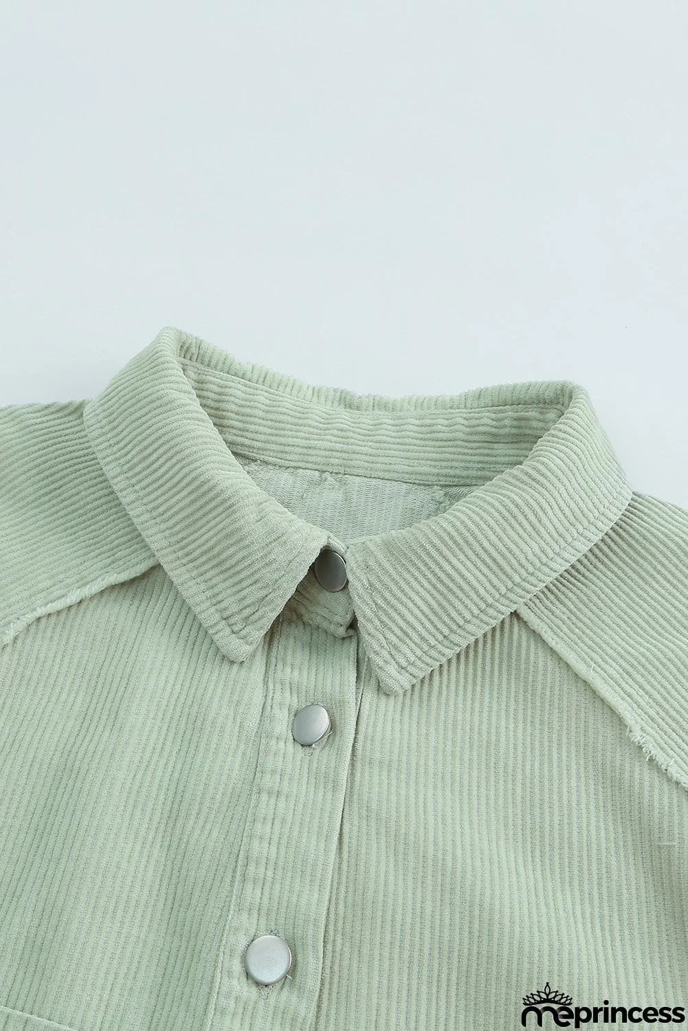 Frayed Boyfriend Corduroy Shacket