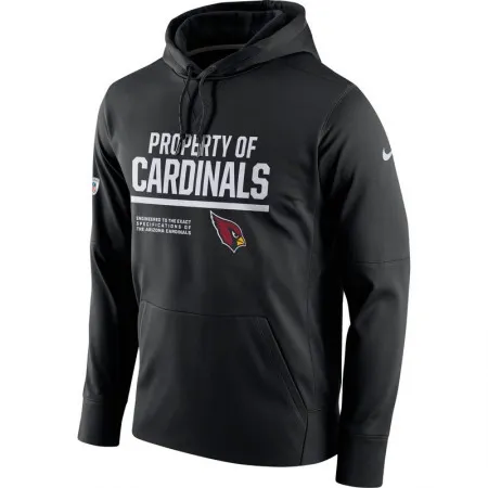 Men's Arizona Cardinals  Black Circuit Property Of Performance Pullover Hoodie