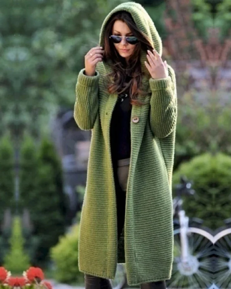Cardigan Knitted Sweater Long Coat