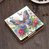 5D Butterfly DIY PU Diamond Painting Notecard Box with 160 Sheets Paper Holder