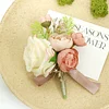10PCS Wedding Bridal Groom Catering Ceremony Guests Corsage Boutonniere Wrist Bouquet Artificial Flower