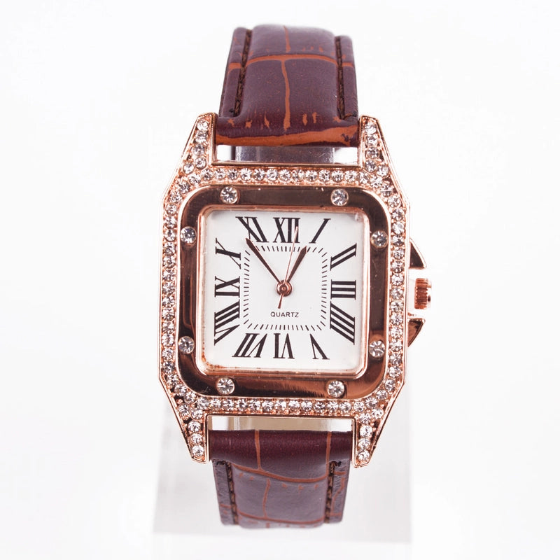 Casual Solid Color Buckle Quartz Women’s Watches