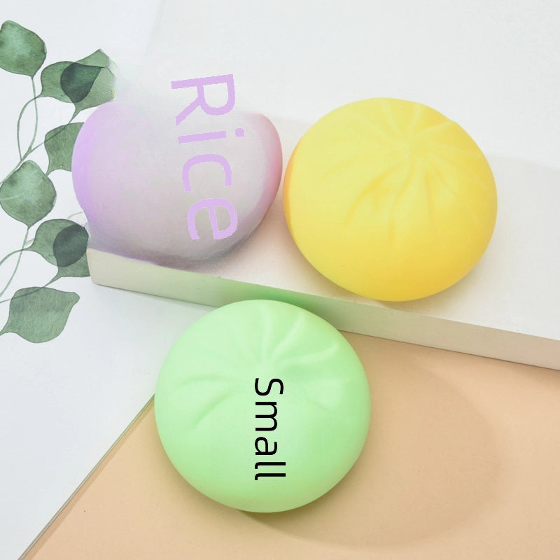 New Simulation Steamed Stuffed Bun Vent Color Steamed Stuffed Bun With Cage New Strange Decompression Steamed Stuffed Bun Toy Direct